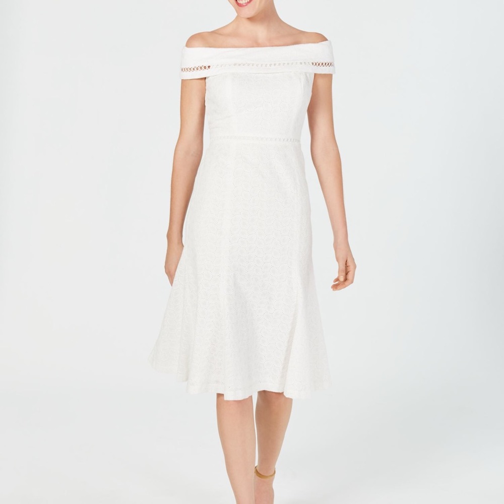 NWOT - Calvin Klein Eyelet Off Shoulder Dress!